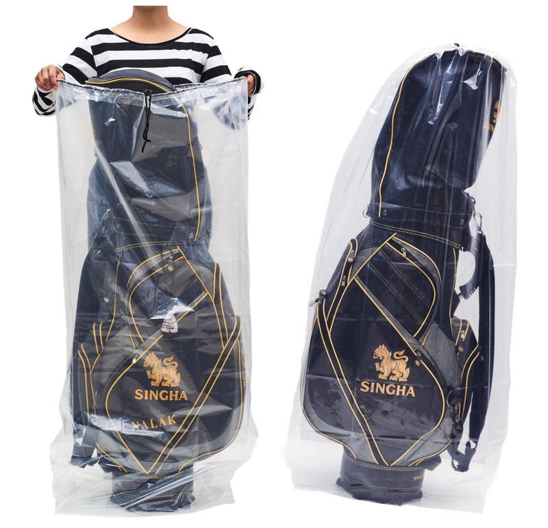 SPICY SERVED Big Plastic Bags Multi-Purpose Drawstring Bag Set Dust Cover For Keeping Golf's Bag, Picnic Mattress Good for Household Organizing Reusable Set of 2 Sizes - Image 2